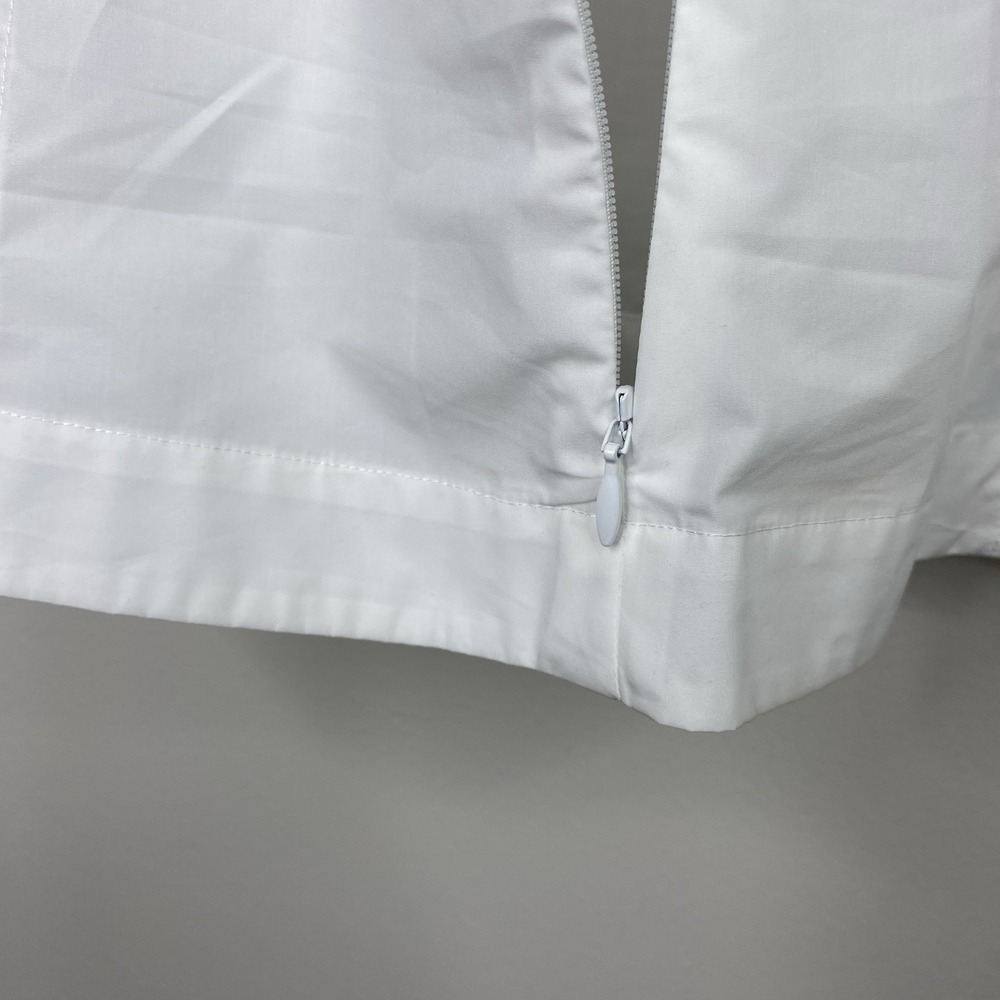 3.1 Phillip Lim Bloom Pleated Short Sleeve Scoop‎ Neck White Blouse Sz 4 - Picture 12 of 16